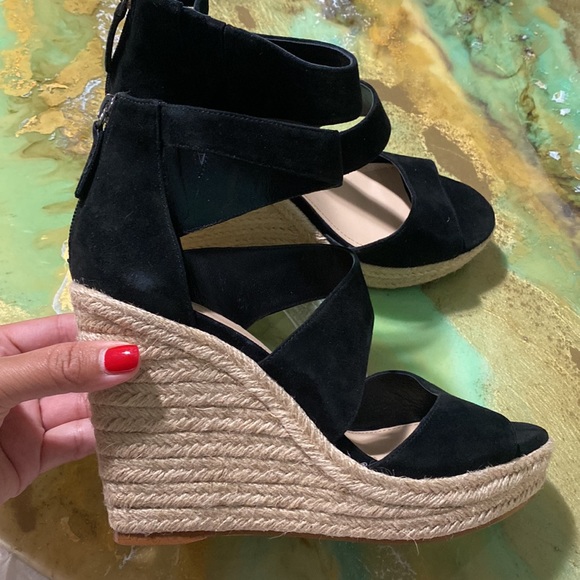 NWOT Botkier “Julian” Suede Espadrille Wedges - Picture 6 of 11